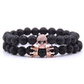 SET DE PULSERAS PARA HOMBRE | SKULL GOLD ROSE