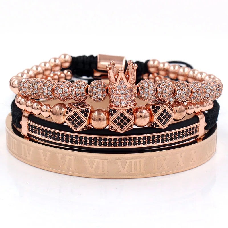 SET DE PULSERAS UNISEX |MASTER GOLD ROSE
