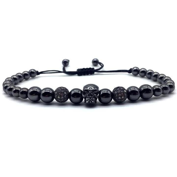 SET DE RELOG Y PULSERAS PARA DAMA | DÚO ROSE GOLD BLACK SKULL
