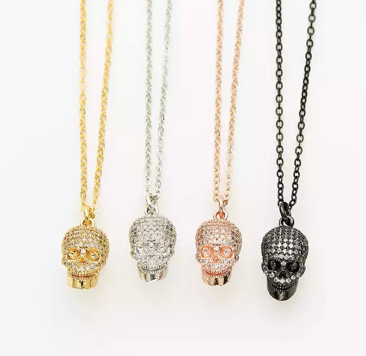 DIJE UNISEX | DIJE DE CALAVERA GOLD ROSE SKULL