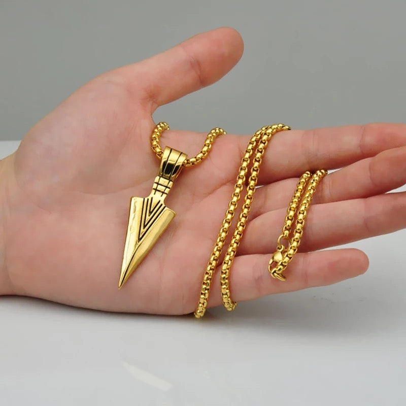DIJE DE FLECHA UNISEX | SKULL GOLD ARROW