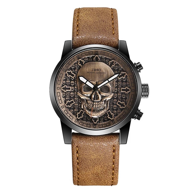 RELOJ PARA HOMBRE | SKULL BROWN