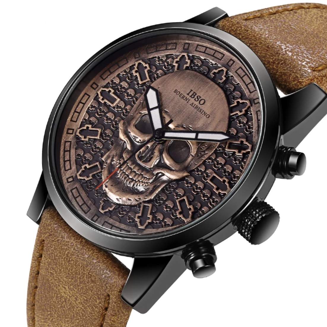 RELOJ PARA HOMBRE | SKULL BROWN