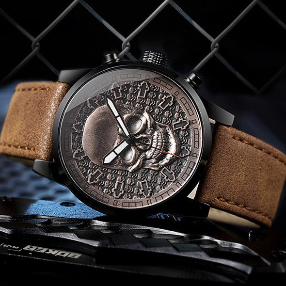 RELOJ PARA HOMBRE | SKULL BROWN