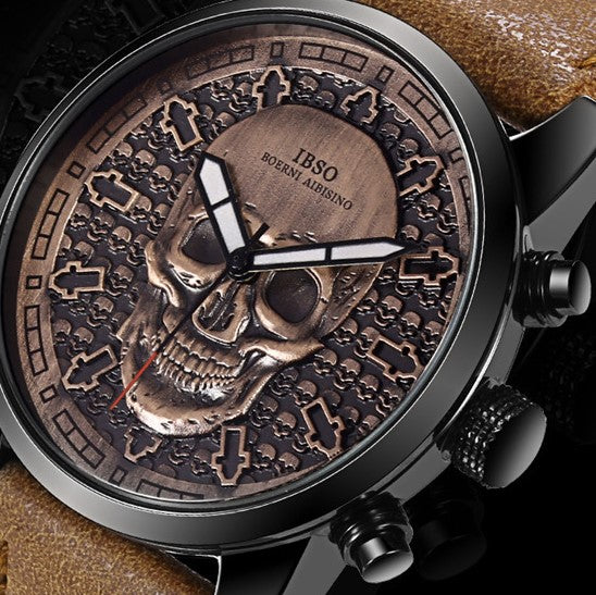 RELOJ PARA HOMBRE | SKULL BROWN