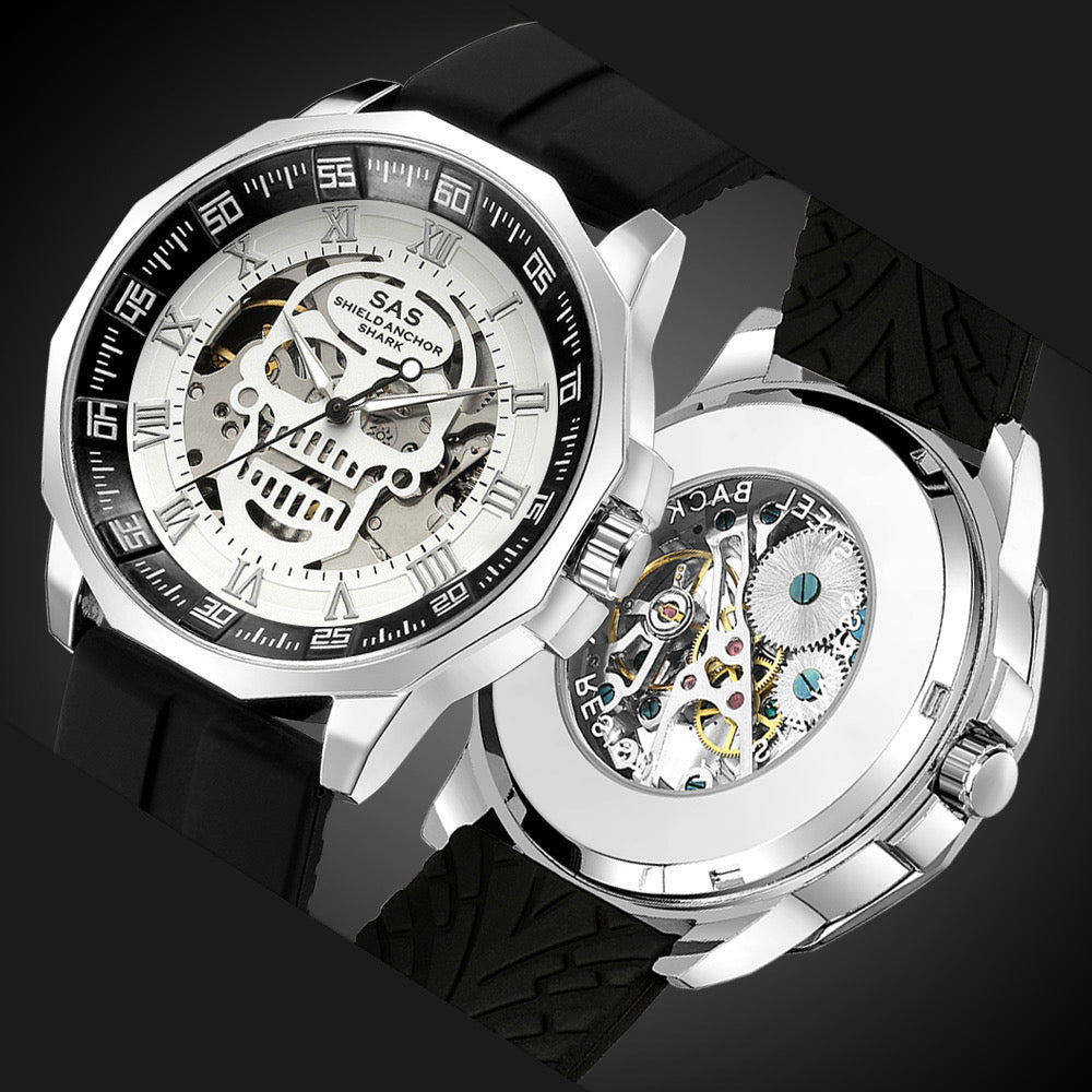 RELOJ PARA HOMBRE | SKULL SHARK WHITE