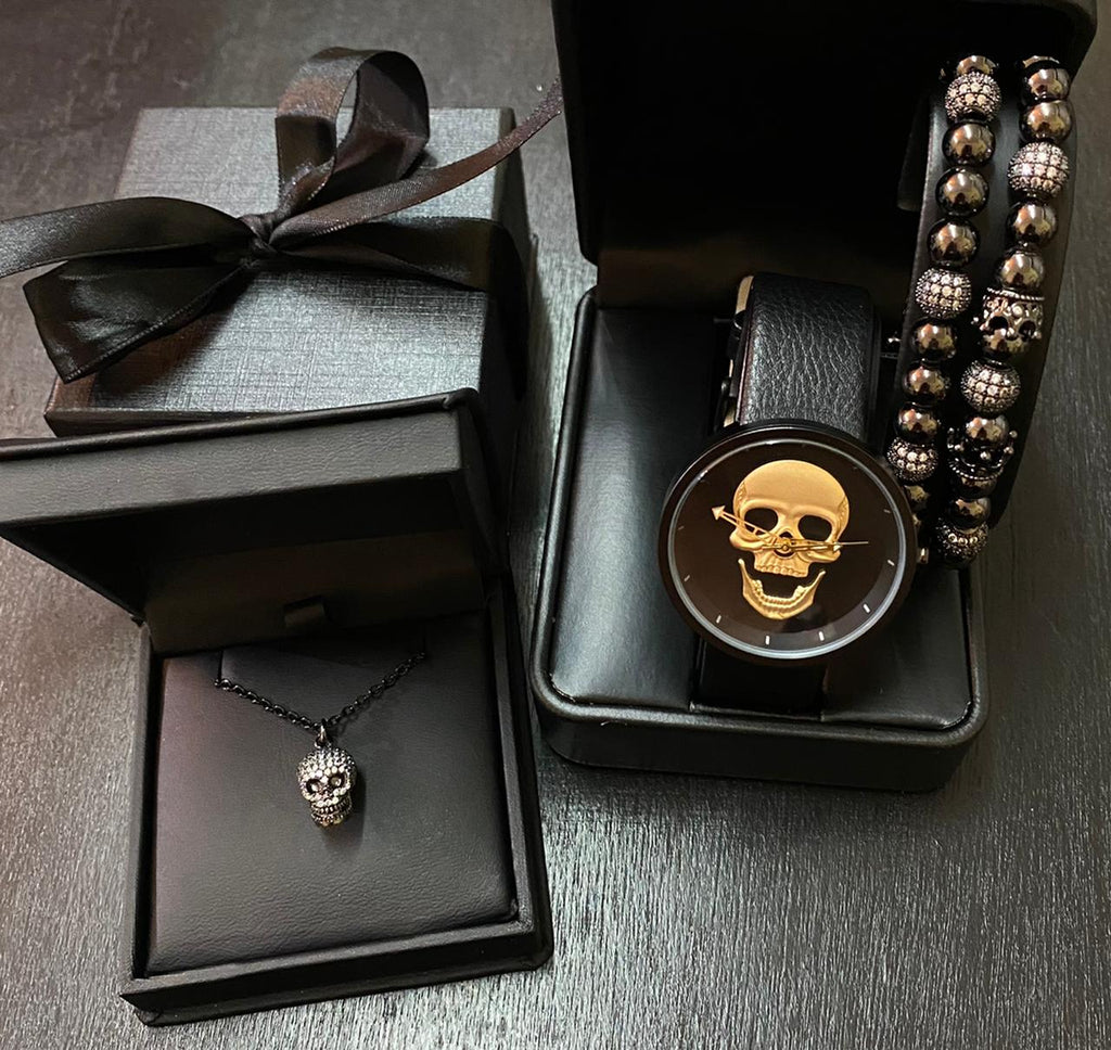 SET DE RELOJ, PULSERAS Y DIJE PARA MUJER | LUXURY LEATHER PACKET
