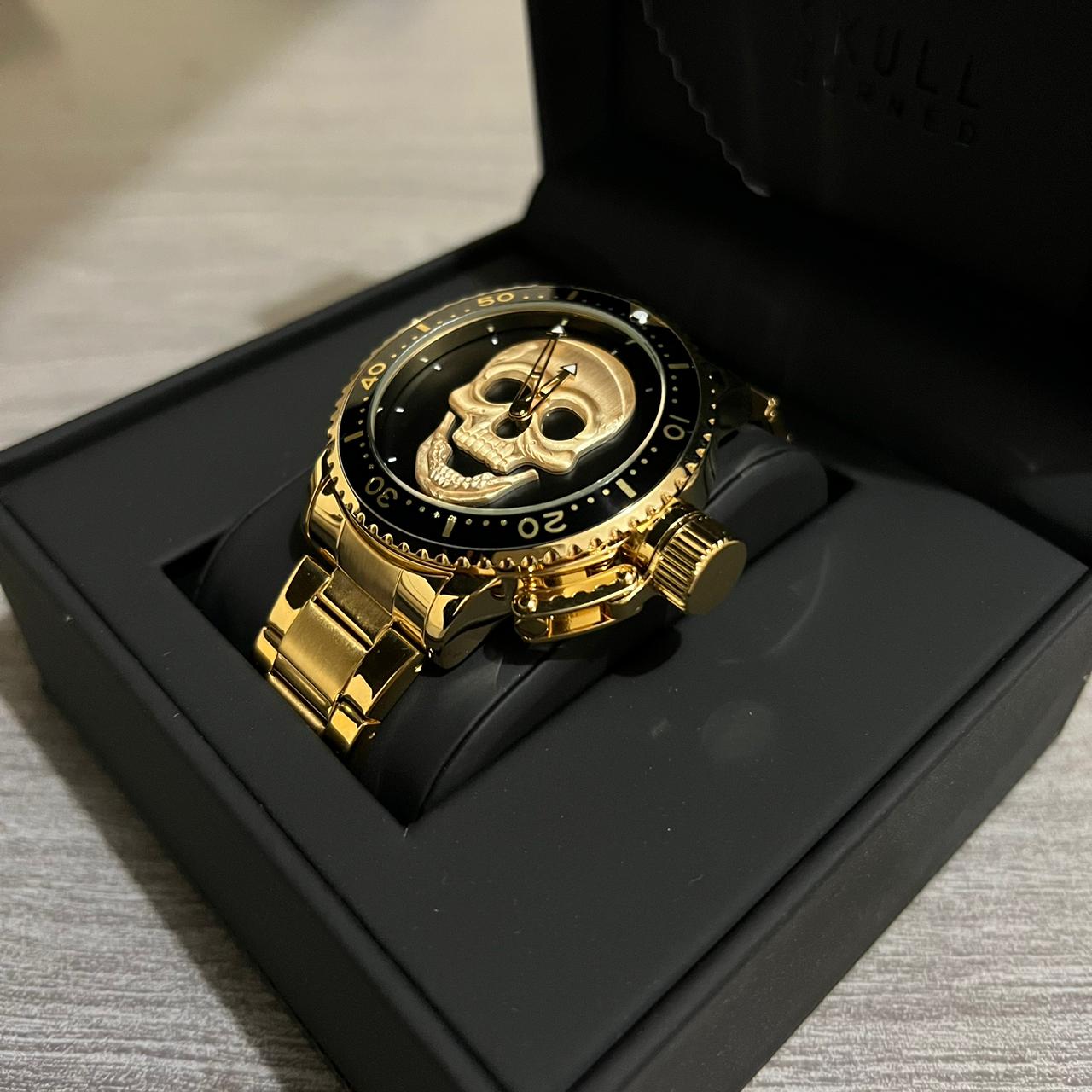 RELOJ PARA HOMBRE | DARK GOLDEN ROCK SKULL