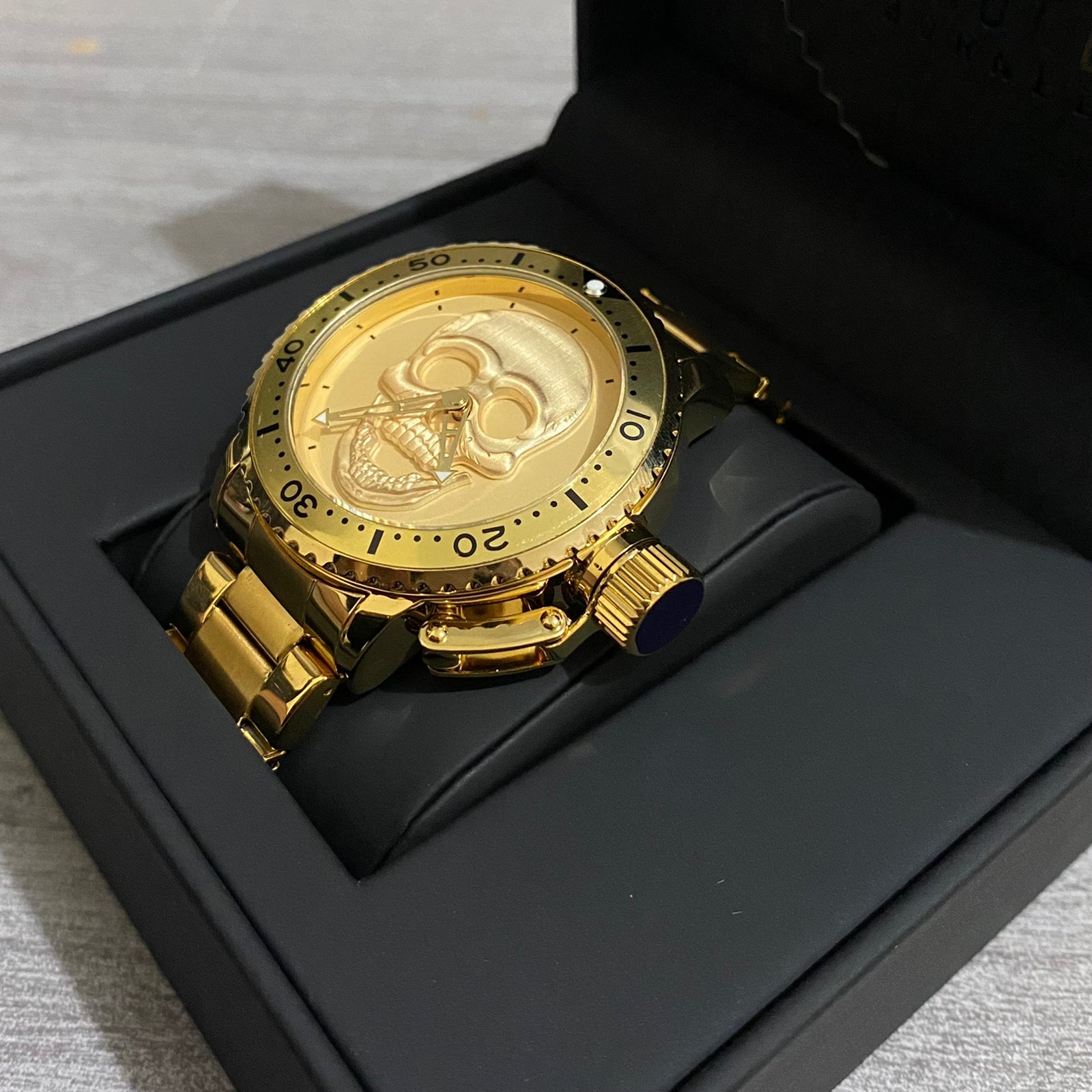 RELOJ PARA HOMBRE | GOLD ROCK SKULL