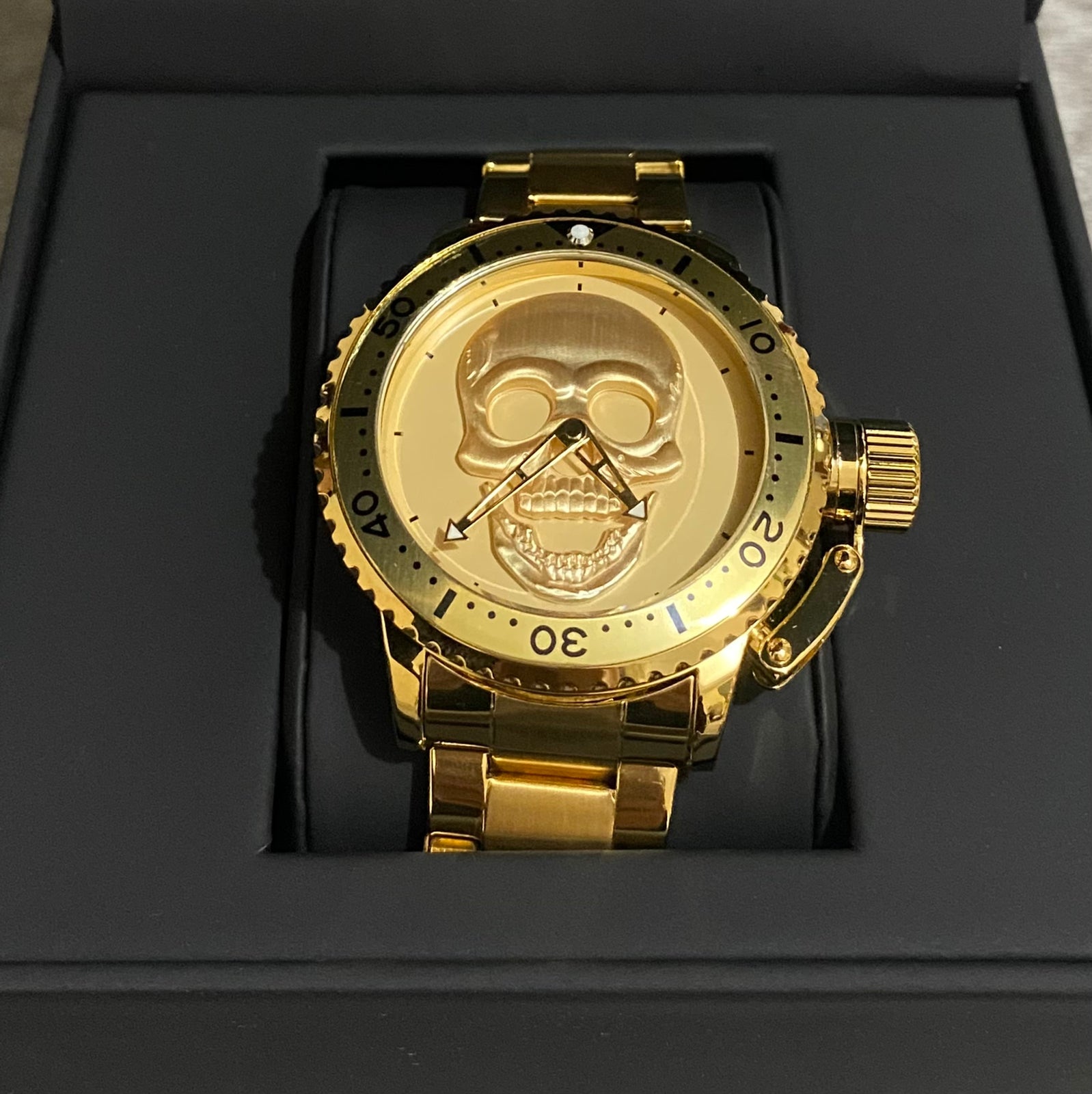 RELOJ PARA HOMBRE | GOLD ROCK SKULL