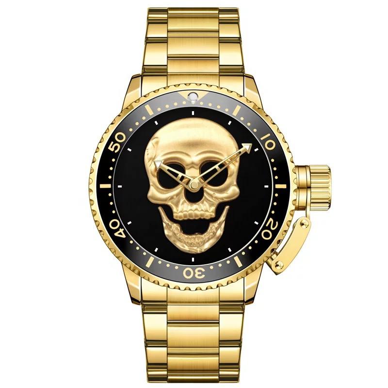 RELOJ PARA HOMBRE | DARK GOLDEN ROCK SKULL