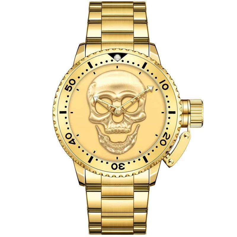 RELOJ PARA HOMBRE | GOLD ROCK SKULL