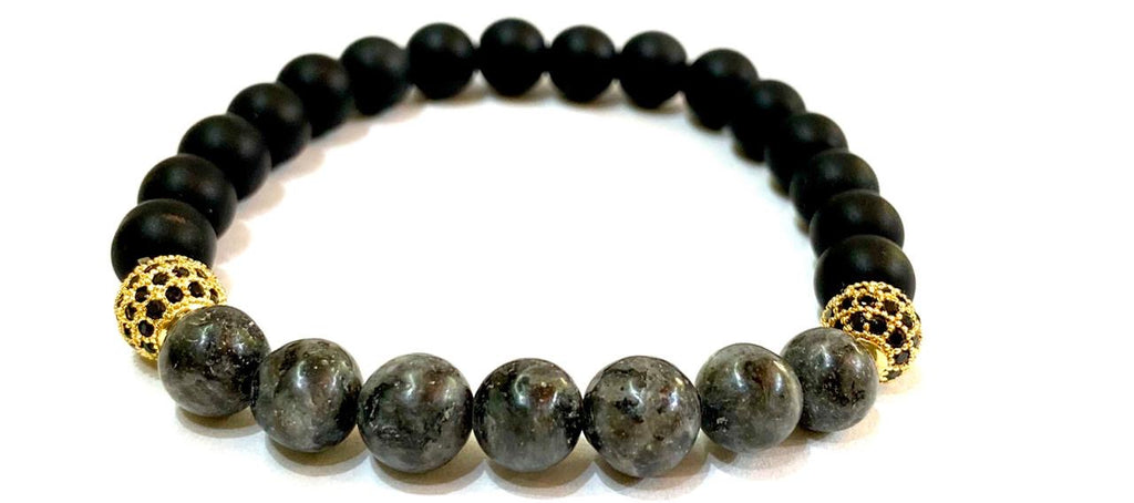 RELOJ Y PULSERAS UNISEX | DÚO MASTER MEN GOLDEN OBSIDIAN EDICIÓN ZAFIRO