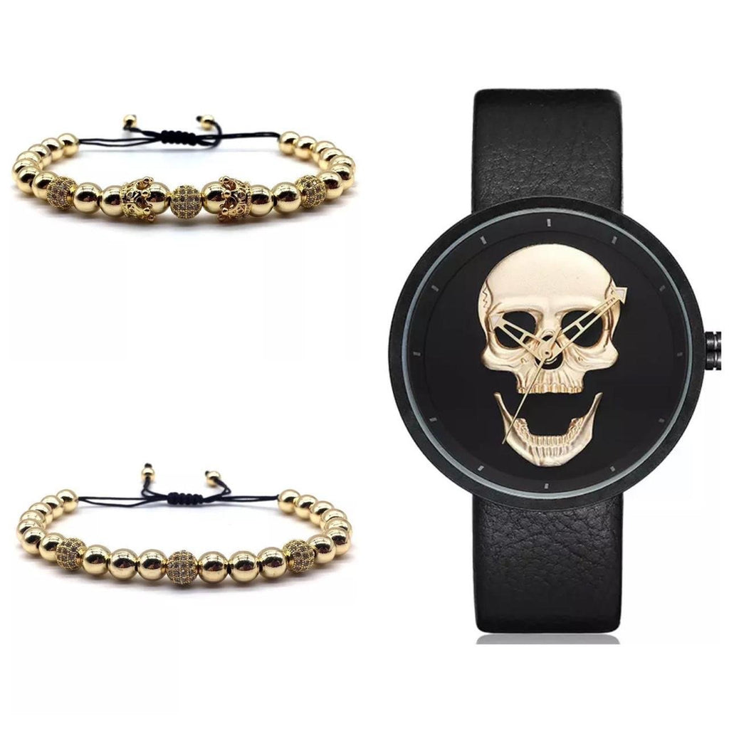 SET DE RELOJ, PULSERAS Y DIJE PARA MUJER | LUXURY LEATHER PACKET