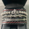 SET DE PULSERAS PARA HOMBRE | CROWN DICE SILVER