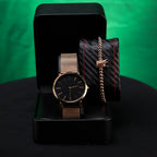 SET DE RELOJ Y PULSERAS PARA DAMA | DÚO ROSE GOLD BLACK SKULL