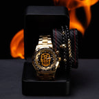 RELOJ Y PULSERA PARA HOMBRE | DÚO GOLD WINNER
