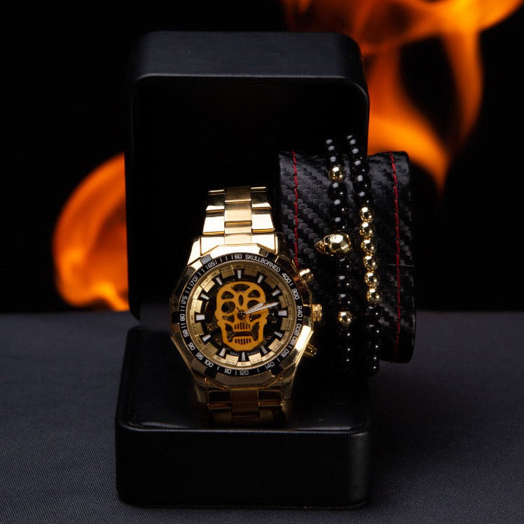 RELOJ Y PULSERA PARA HOMBRE | DÚO GOLD WINNER