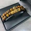 SET DE PULSERAS PARA HOMBRE | TUBING BALL TIGER EYE